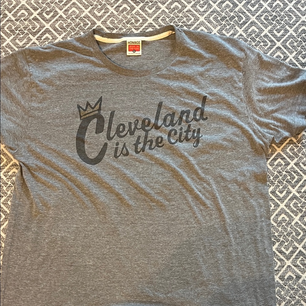 HOMAGE Gray 'Cleveland Is the City' Short Sleeve Tee